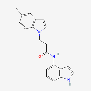 molecular formula C20H19N3O B12167978 N-(1H-indol-4-yl)-3-(5-methyl-1H-indol-1-yl)propanamide 