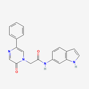 molecular formula C20H16N4O2 B12168024 N-(1H-indol-6-yl)-2-(2-oxo-5-phenylpyrazin-1(2H)-yl)acetamide 