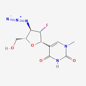 molecular formula C10H12FN5O4 B1216804 5-[(2S,3S,4R,5S)-4-azido-3-fluoro-5-(hydroxymethyl)tetrahydrofuran-2-yl]-1-methyl-pyrimidine-2,4-dione 