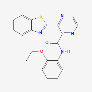 molecular formula C20H16N4O2S B12168048 3-(1,3-benzothiazol-2-yl)-N-(2-ethoxyphenyl)pyrazine-2-carboxamide 