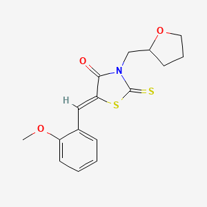 (5Z)-5-(2-methoxybenzylidene)-3-(tetrahydrofuran-2-ylmethyl)-2-thioxo-1,3-thiazolidin-4-one