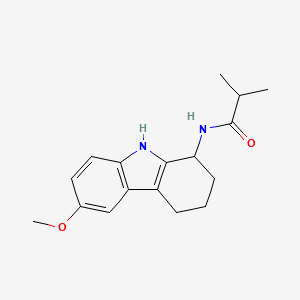 molecular formula C17H22N2O2 B12168100 N-(6-methoxy-2,3,4,9-tetrahydro-1H-carbazol-1-yl)-2-methylpropanamide 