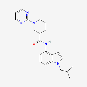 N-[1-(2-methylpropyl)-1H-indol-4-yl]-1-(pyrimidin-2-yl)piperidine-3-carboxamide