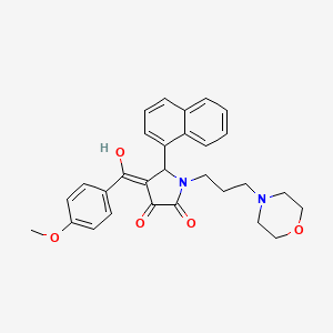 molecular formula C29H30N2O5 B12168164 3-hydroxy-4-[(4-methoxyphenyl)carbonyl]-1-[3-(morpholin-4-yl)propyl]-5-(naphthalen-1-yl)-1,5-dihydro-2H-pyrrol-2-one 