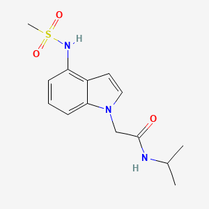 molecular formula C14H19N3O3S B12168180 2-{4-[(methylsulfonyl)amino]-1H-indol-1-yl}-N-(propan-2-yl)acetamide 