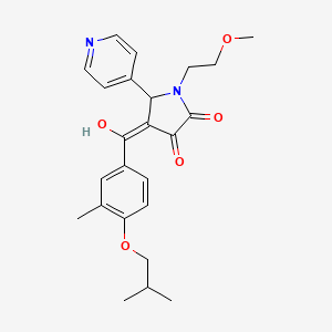 (4E)-4-{hydroxy[3-methyl-4-(2-methylpropoxy)phenyl]methylidene}-1-(2-methoxyethyl)-5-(pyridin-4-yl)pyrrolidine-2,3-dione