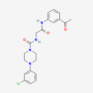 N-(2-((3-acetylphenyl)amino)-2-oxoethyl)-4-(3-chlorophenyl)piperazine-1-carboxamide