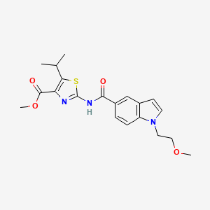 methyl 2-({[1-(2-methoxyethyl)-1H-indol-5-yl]carbonyl}amino)-5-(propan-2-yl)-1,3-thiazole-4-carboxylate