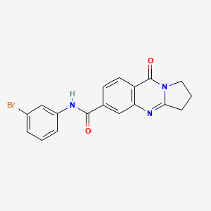 molecular formula C18H14BrN3O2 B12168237 N-(3-bromophenyl)-9-oxo-1,2,3,9-tetrahydropyrrolo[2,1-b]quinazoline-6-carboxamide 