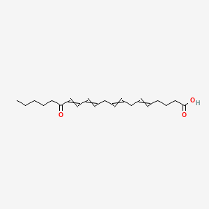 molecular formula C20H30O3 B1216824 15-Oxoicosa-5,8,11,13-tetraenoic acid 