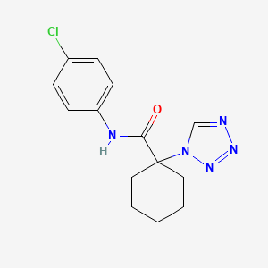 molecular formula C14H16ClN5O B12168266 N-(4-chlorophenyl)-1-(1H-tetrazol-1-yl)cyclohexanecarboxamide 