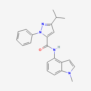 N-(1-methyl-1H-indol-4-yl)-1-phenyl-3-(propan-2-yl)-1H-pyrazole-5-carboxamide