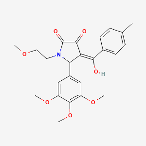 (4E)-4-[hydroxy(4-methylphenyl)methylidene]-1-(2-methoxyethyl)-5-(3,4,5-trimethoxyphenyl)pyrrolidine-2,3-dione