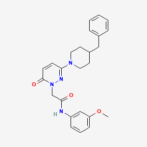 molecular formula C25H28N4O3 B12168301 2-(3-(4-benzylpiperidin-1-yl)-6-oxopyridazin-1(6H)-yl)-N-(3-methoxyphenyl)acetamide 