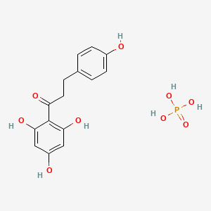 molecular formula C15H17O9P B1216843 Polyphloretin phosphate CAS No. 9014-72-6