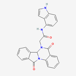 2-(5,11-dioxo-6a,11-dihydroisoindolo[2,1-a]quinazolin-6(5H)-yl)-N-(1H-indol-4-yl)acetamide