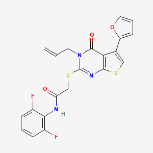 N-(2,6-difluorophenyl)-2-{[5-(furan-2-yl)-4-oxo-3-(prop-2-en-1-yl)-3,4-dihydrothieno[2,3-d]pyrimidin-2-yl]sulfanyl}acetamide