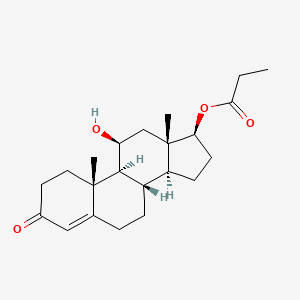 molecular formula C22H32O4 B1216849 11beta,17beta-Dihydroxyandrost-4-en-3-one 17-propionate CAS No. 35271-42-2