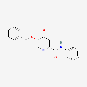 molecular formula C20H18N2O3 B12168523 5-(benzyloxy)-1-methyl-4-oxo-N-phenyl-1,4-dihydropyridine-2-carboxamide 