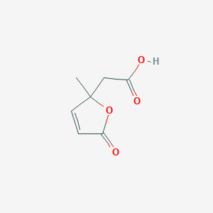 molecular formula C7H8O4 B1216856 4-Carboxymethyl-4-methylbut-2-en-1,4-olide 