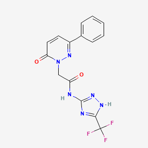 2-(6-oxo-3-phenylpyridazin-1(6H)-yl)-N-[3-(trifluoromethyl)-1H-1,2,4-triazol-5-yl]acetamide