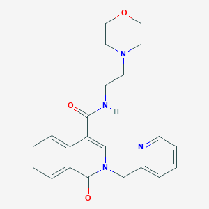 N-[2-(morpholin-4-yl)ethyl]-1-oxo-2-(pyridin-2-ylmethyl)-1,2-dihydroisoquinoline-4-carboxamide