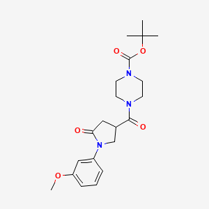 Tert-butyl 4-{[1-(3-methoxyphenyl)-5-oxopyrrolidin-3-yl]carbonyl}piperazine-1-carboxylate