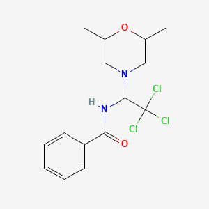 molecular formula C15H19Cl3N2O2 B12168665 N-[2,2,2-trichloro-1-(2,6-dimethylmorpholin-4-yl)ethyl]benzamide 