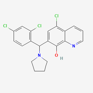 molecular formula C20H17Cl3N2O B12168705 5-Chloro-7-[(2,4-dichlorophenyl)(pyrrolidin-1-yl)methyl]quinolin-8-ol 