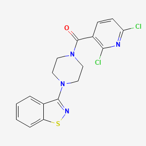 molecular formula C17H14Cl2N4OS B12168709 [4-(1,2-Benzothiazol-3-yl)piperazin-1-yl](2,6-dichloropyridin-3-yl)methanone 