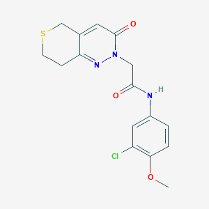 molecular formula C16H16ClN3O3S B12168718 N-(3-chloro-4-methoxyphenyl)-2-(3-oxo-3,5,7,8-tetrahydro-2H-thiopyrano[4,3-c]pyridazin-2-yl)acetamide 