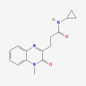 N-cyclopropyl-3-(4-methyl-3-oxo-3,4-dihydroquinoxalin-2-yl)propanamide