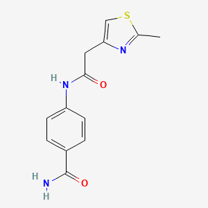 4-{[(2-Methyl-1,3-thiazol-4-yl)acetyl]amino}benzamide