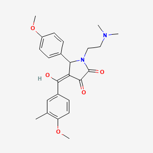 molecular formula C24H28N2O5 B12168837 1-[2-(dimethylamino)ethyl]-3-hydroxy-4-[(4-methoxy-3-methylphenyl)carbonyl]-5-(4-methoxyphenyl)-1,5-dihydro-2H-pyrrol-2-one 