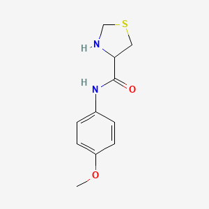 molecular formula C11H14N2O2S B12168842 N-(4-methoxyphenyl)-1,3-thiazolidine-4-carboxamide 