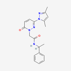 2-(3-(3,5-dimethyl-1H-pyrazol-1-yl)-6-oxopyridazin-1(6H)-yl)-N-(1-phenylethyl)acetamide