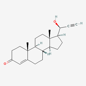 molecular formula C22H30O2 B1216888 17beta-((1R)-1-Hydroxy-2-propynyl)androst-4-en-3-one CAS No. 72012-08-9