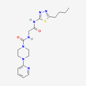 molecular formula C18H25N7O2S B12168886 N-(2-{[(2Z)-5-butyl-1,3,4-thiadiazol-2(3H)-ylidene]amino}-2-oxoethyl)-4-(pyridin-2-yl)piperazine-1-carboxamide 