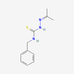 molecular formula C11H15N3S B12168939 Hydrazinecarbothioamide, 2-(1-methylethylidene)-N-(phenylmethyl)- CAS No. 96662-11-2