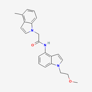 N-[1-(2-methoxyethyl)-1H-indol-4-yl]-2-(4-methyl-1H-indol-1-yl)acetamide