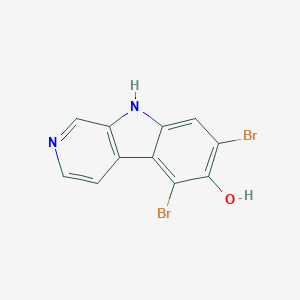 molecular formula C11H6Br2N2O B012169 5,7-dibromo-9H-pyrido[3,4-b]indol-6-ol CAS No. 101927-49-5