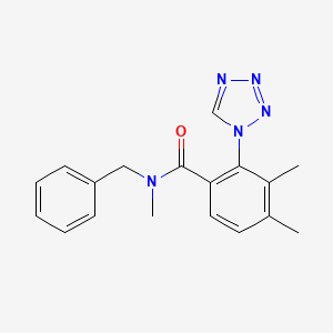 molecular formula C18H19N5O B12169040 N-benzyl-N,3,4-trimethyl-2-(1H-tetrazol-1-yl)benzamide 