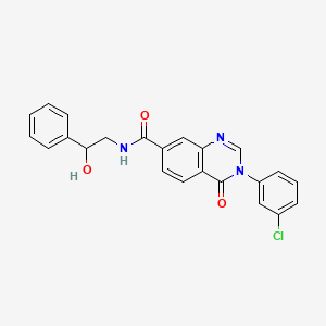 3-(3-chlorophenyl)-N-(2-hydroxy-2-phenylethyl)-4-oxo-3,4-dihydroquinazoline-7-carboxamide