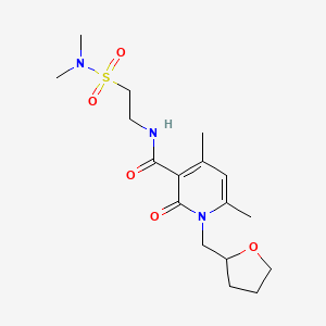 N-[2-(dimethylsulfamoyl)ethyl]-4,6-dimethyl-2-oxo-1-(tetrahydrofuran-2-ylmethyl)-1,2-dihydropyridine-3-carboxamide