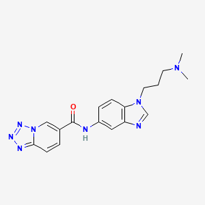 N-{1-[3-(dimethylamino)propyl]-1H-benzimidazol-5-yl}tetrazolo[1,5-a]pyridine-6-carboxamide