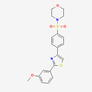 molecular formula C20H20N2O4S2 B12169181 4-{4-[2-(3-Methoxyphenyl)-1,3-thiazol-4-yl]benzenesulfonyl}morpholine 