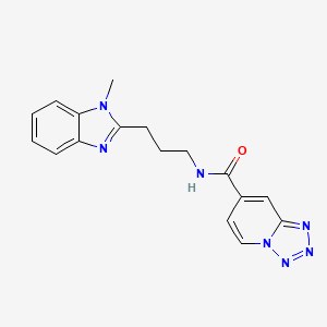 molecular formula C17H17N7O B12169197 N-[3-(1-methyl-1H-benzimidazol-2-yl)propyl]tetrazolo[1,5-a]pyridine-7-carboxamide 