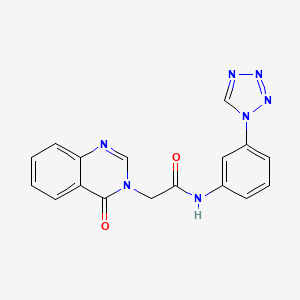 molecular formula C17H13N7O2 B12169202 2-(4-oxoquinazolin-3(4H)-yl)-N-[3-(1H-tetrazol-1-yl)phenyl]acetamide 