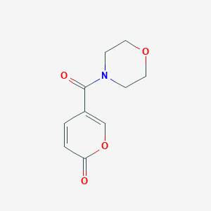 molecular formula C10H11NO4 B1216921 5-[4-Morpholinyl(oxo)methyl]-2-pyranone 