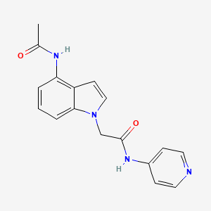 2-[4-(acetylamino)-1H-indol-1-yl]-N-(pyridin-4-yl)acetamide